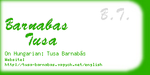 barnabas tusa business card