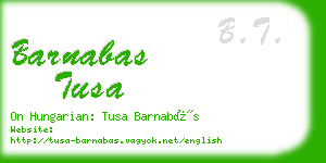 barnabas tusa business card